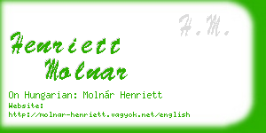 henriett molnar business card